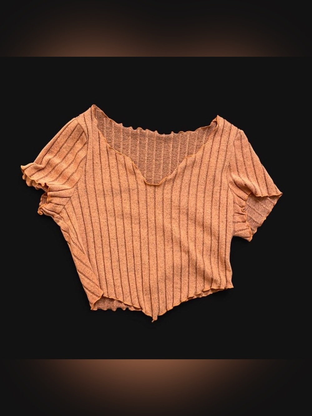 Pumpkin spice orange crop top